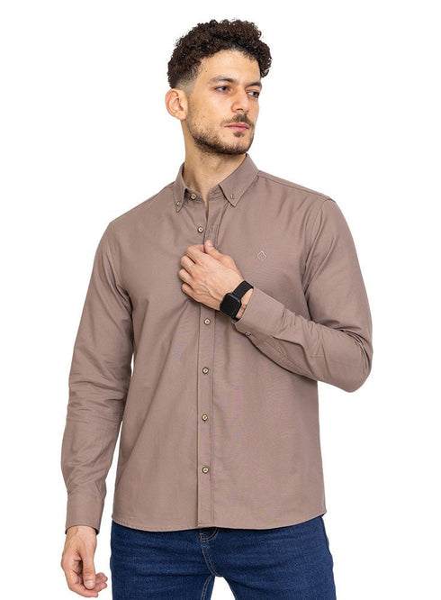 Coffee Oxford Shirt - Khotwh